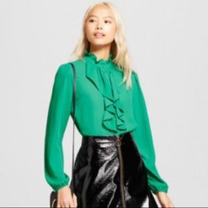 Who What Wear Raffles Blouse